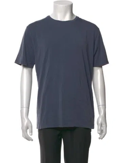 Pre-owned Patrick Assaraf Crew Neck Short Sleeve T-shirt In Blue