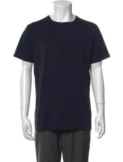 Pre-owned Patrick Assaraf Crew Neck Short Sleeve T-shirt In Blue