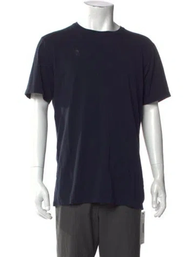 Pre-owned Patrick Assaraf Crew Neck Short Sleeve T-shirt In Blue