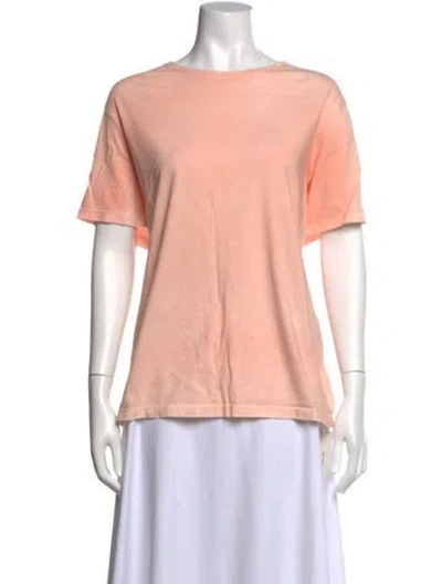 Pre-owned Patrick Assaraf Crew Neck Short Sleeve T-shirt In Pink