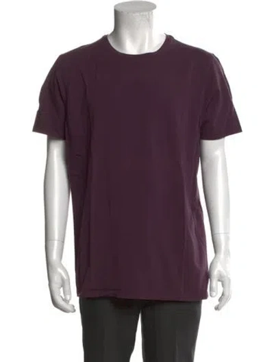 Pre-owned Patrick Assaraf Crew Neck Short Sleeve T-shirt In Purple