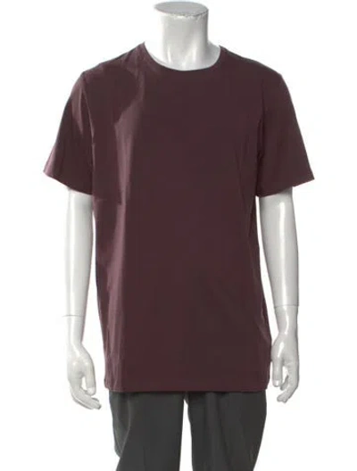 Pre-owned Patrick Assaraf Crew Neck Short Sleeve T-shirt W/ Tags In Purple