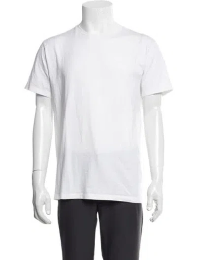 Pre-owned Patrick Assaraf Crew Neck Short Sleeve T-shirt In White