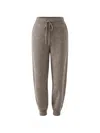 Patrick Assaraf Drawstring Knitted Track Pants In Brown