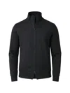 Patrick Assaraf Four-way Stretch Track Jacket In Black