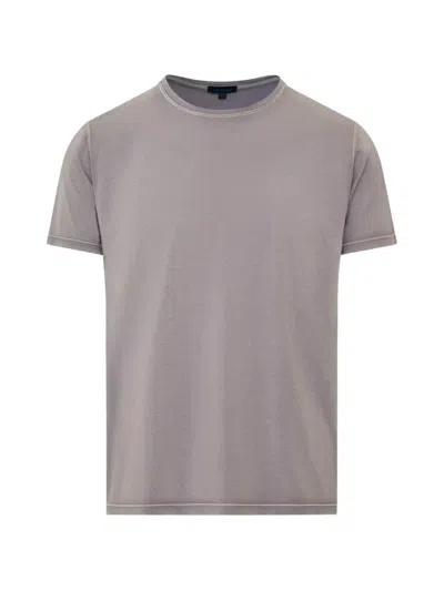 Patrick Assaraf Garment-dyed T-shirt In Brown