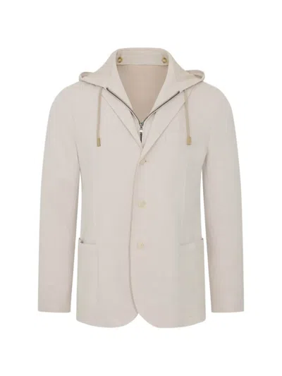 Patrick Assaraf Hooded Blazer In Multi