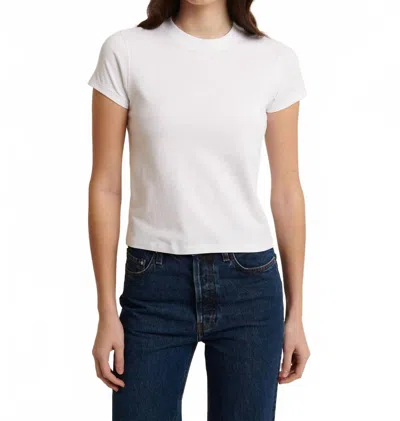 Patrick Assaraf Iconic Pima Baby Tee In White