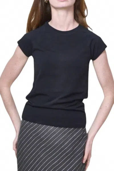 Patrick Assaraf Iconic Raglan Baby Tee In Black