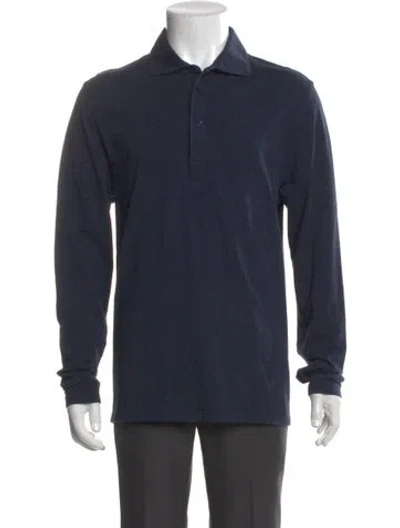 Pre-owned Patrick Assaraf Long Sleeve Shirt In Blue