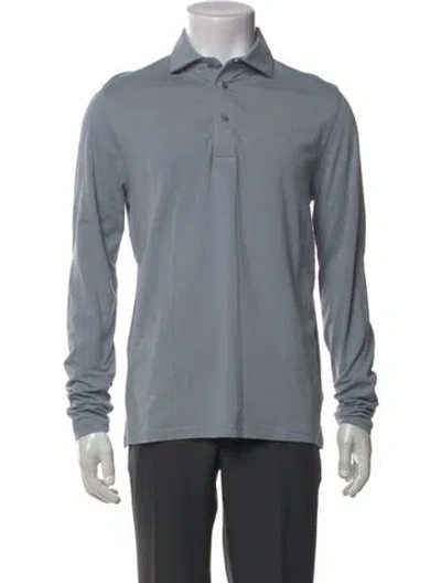 Pre-owned Patrick Assaraf Long Sleeve Shirt In Gray