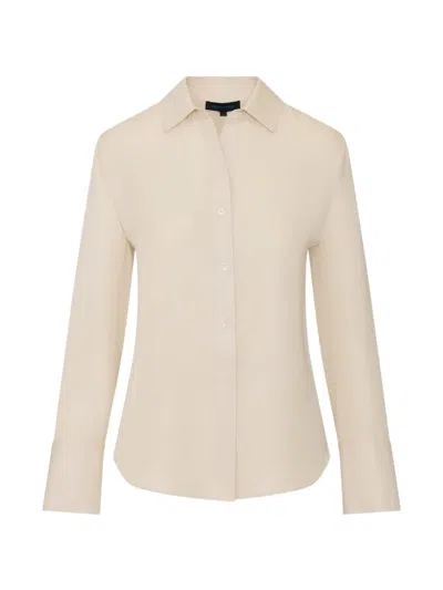 Patrick Assaraf Long-sleeve Silk Shirt In Neutral