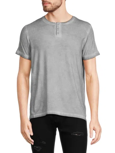 Patrick Assaraf Men's Pima Cotton Blend Henley T-shirt In Grey