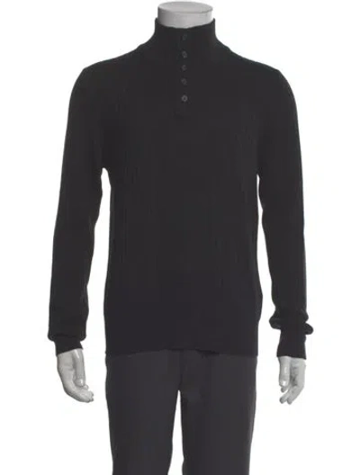 Pre-owned Patrick Assaraf Merino Wool Turtleneck Pullover In Gray