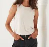 Patrick Assaraf Pima Boyfriend Tank Top In Nude In Nude