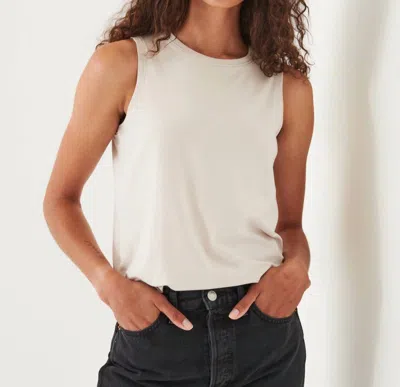 Patrick Assaraf Pima Boyfriend Tank Top In Nude
