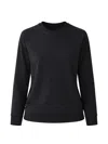 Patrick Assaraf Raglan Long-sleeved Sweatshirt In Black
