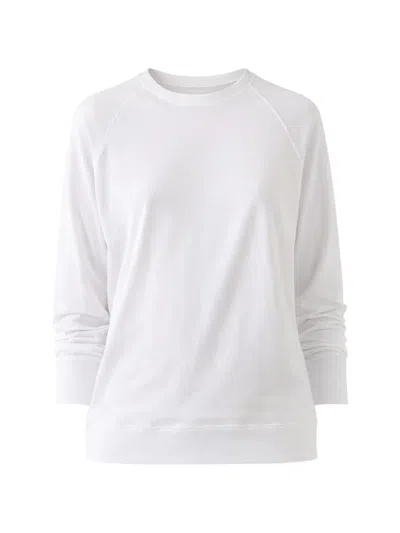 Patrick Assaraf Raglan-sleeved Sweatshirt In White