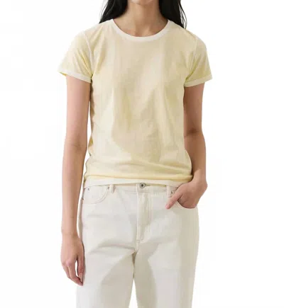 Patrick Assaraf Reverse Spray Lightweight Classic T-shirt In Fondue In Yellow