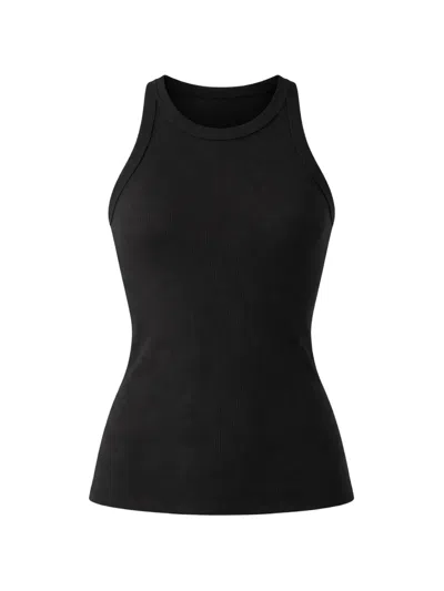 Patrick Assaraf Ribbed Tank Top In Black