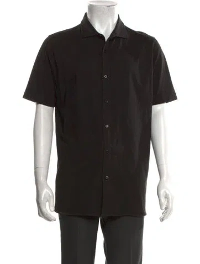 Pre-owned Patrick Assaraf Short Sleeve Shirt In Black