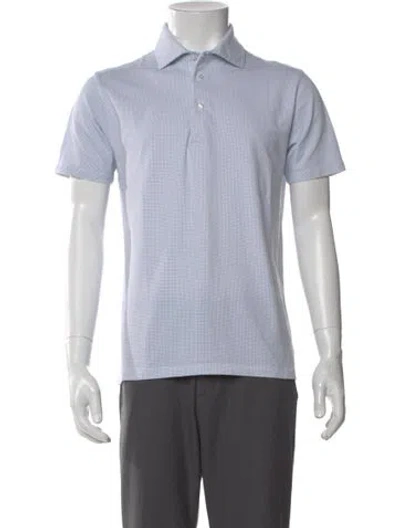 Pre-owned Patrick Assaraf Short Sleeve Shirt In Blue