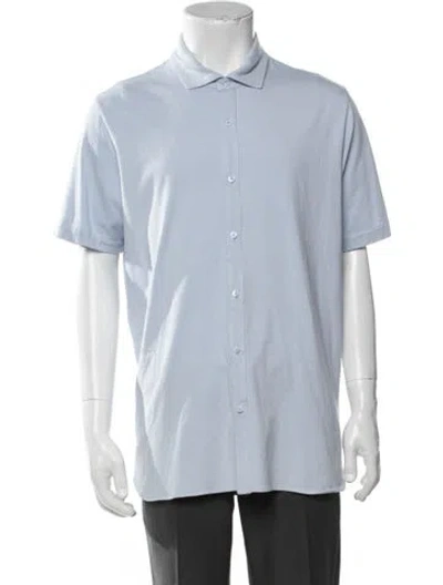 Pre-owned Patrick Assaraf Short Sleeve Shirt In Blue