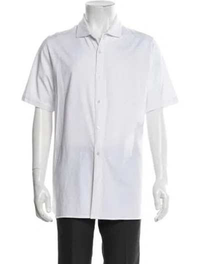 Pre-owned Patrick Assaraf Short Sleeve Shirt In White
