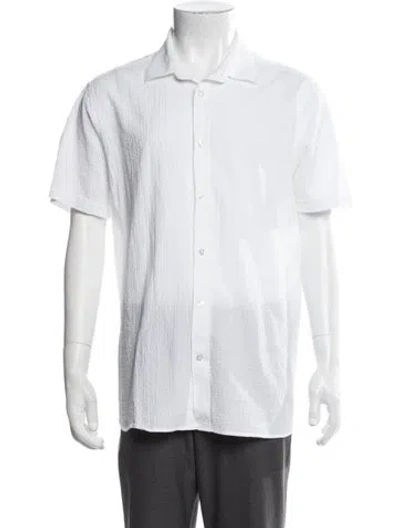 Pre-owned Patrick Assaraf Short Sleeve Shirt In White