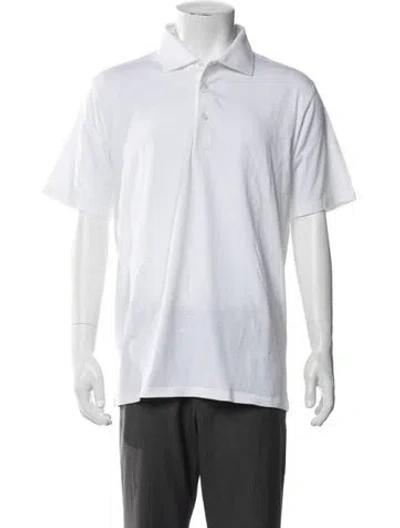 Pre-owned Patrick Assaraf Short Sleeve Shirt In White