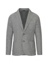 Patrick Assaraf Single-breasted Patch-pocket Blazer In Gray
