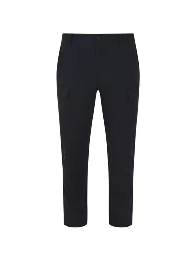 Patrick Assaraf Stretch-design Cargo Pants In Black