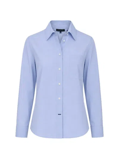 Patrick Assaraf Striped Long-sleeve Shirt In Blue