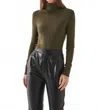 Patrick Assaraf Superfine Merino Turtleneck Sweater In Military In Green