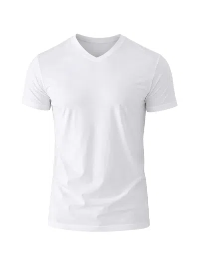 Patrick Assaraf V-neck T-shirt In White