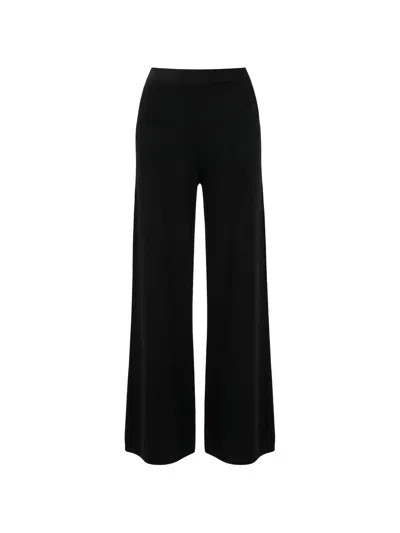 Patrick Assaraf Wide-leg Trousers In Black