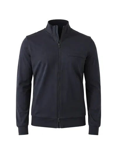 Patrick Assaraf Zip-fastening Sweatshirt In Blue