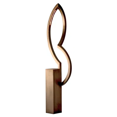 Pre-owned Patrick Coard Contemporary Dancer Table Lamp Small In Bronze-patina Brass In Brown