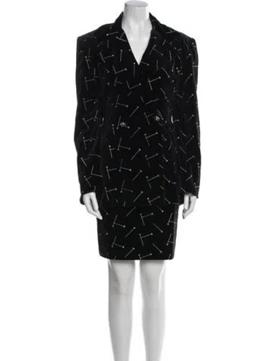 Pre-owned Patrick Kelly Vintage 1988 Skirt Set In Black