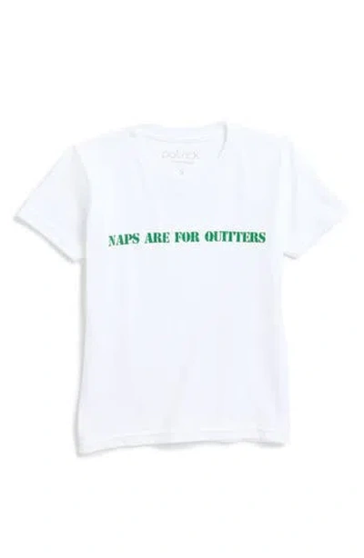 Patrick . Kids' Naps Are For Quitters Graphic Print T-shirt In White