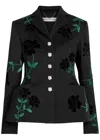 Patrick Mcdowell Elise Floral-pattern Jacket In Black