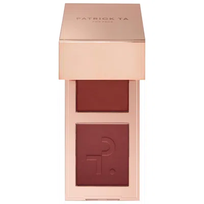 Patrick Ta Mini Major Headlines Double-take Crème & Powder Blush Duo She Knows Who She Is 0.17 oz Crème And 0.1