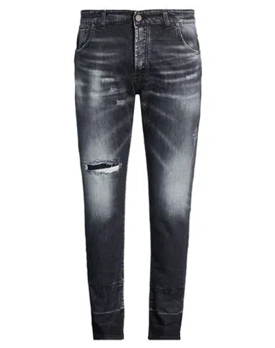 Patriòt Man Jeans Black Size 30 Cotton, Elastane