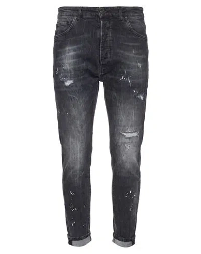 Patriòt Man Jeans Black Size 36 Cotton, Elastane