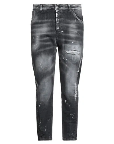 Patriòt Man Jeans Black Size 38 Cotton, Elastane