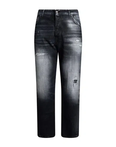Patriòt Man Jeans Black Size 38 Cotton, Elastane