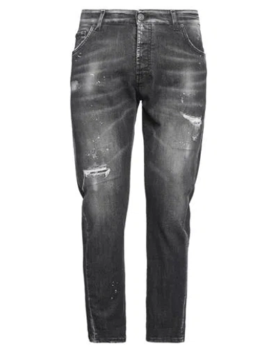 Patriòt Man Jeans Black Size 40 Cotton, Elastane In Gray