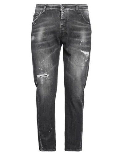 Patriòt Man Jeans Black Size 40 Cotton, Elastane