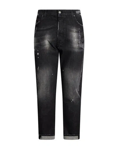 Patriòt Man Jeans Black Size 42 Cotton, Elastane