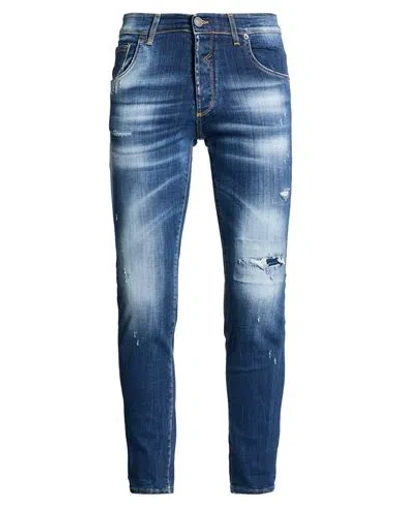 Patriòt Man Jeans Blue Size 32 Cotton, Elastane